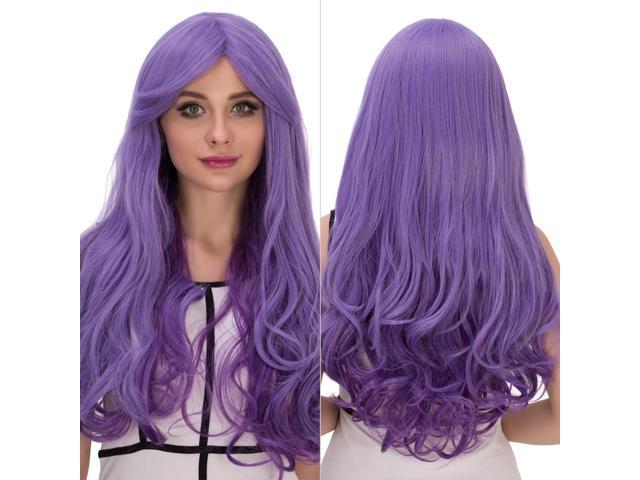 Halloween Women Cosplay Wigs Coastacloud Purple Ombre Streaked