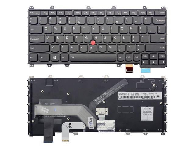 Original New US Backlit Laptop Replacement Keyboard for Lenovo 00PA124 00PA206 with Frame