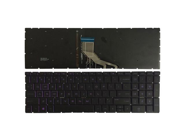 Without palmrest New US Purple English Backlit Keyboard Replacement for HP Pavilion Gaming 15-cx 15-CX0008CA 15-CX0010CA 15-CX0020CA 15-CX0020NR 15-CX0030NR 15-CX0040NR 15-CX0042NR 15-CX0045NR