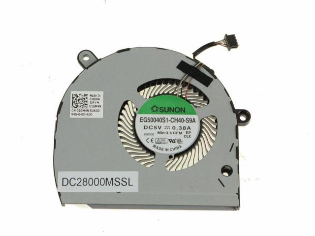 CPU Cooling Fan Replacement for Dell Latitude 5500 Precision 3540 M3540 P/N:01GM4N 1GM4N EG50040S1-CH49-S9A DC28000MSSL (Integrated Intel Fan)