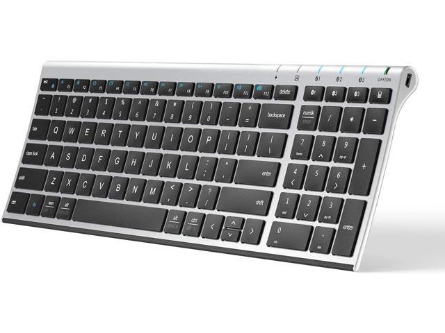 iClever BK10 Bluetooth Multi Device Keyboard Rechargeable Bluetooth 5.1 with Pad Ergonomic Design Full Size Stable Connection Keyboard for iPad, Mac, iOS, Android, Windows - Newegg.com