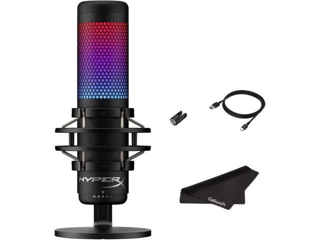 HyperX QuadCast S - RGB USB Condenser Microphone for PC, PS4, Mac, Gaming, Streaming, Podcasts, Twitch, YouTube with GalliumPi Bundle