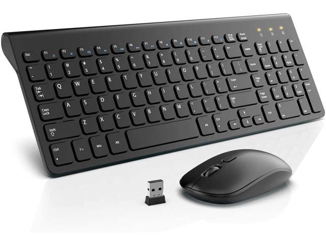 Ultra Slim Quiet 2.4GHz Wireless Keyboard and Mouse Combo for Desktop Notebook 