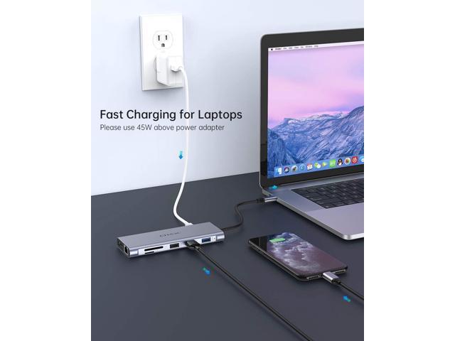 2 HDMI SD/TF Readers for MacBook Pro and Type C Laptops 3 USB 3.0 Ports USB-C Date Transfer DP 2 USB 2.0 Ports USB C Docking Station OKX 12 in 1 Triple Display with 65W PD Charging USB C Hub 