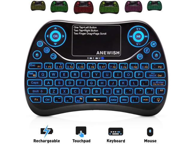 anewish 2.4 ghz mini wireless keyboard with touchpad mouse combo