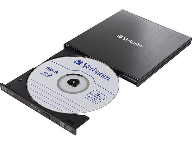 aftale Indsigt barriere Verbatim External Slimline Portable USB 3.0 BD/DVD/CD Writer with M-DISC  Support for PC and Mac, Metallic Black - Newegg.com