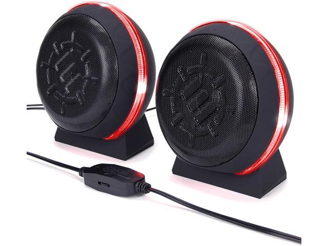 red gaming speakers