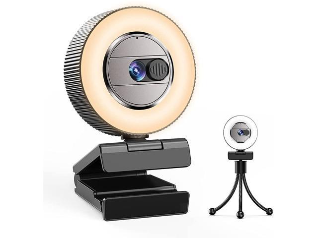 2021 CASECUBE 2K Ultra HD Webcam with Microphone and Ring Light, Webcam  Cover Slide, Plug and Play Web Camera, 3-Level Brightness and 2-Color Light,  Streaming Webcam for Zoom Skype YouTube Facebook -