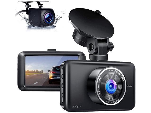 Parking Assist Front and Rear Dual Dash Camera for Car Night Vision Loop Recording ，170° Wide Angle Mirror Dash Cam,1080p High-Definition Dash Cam 