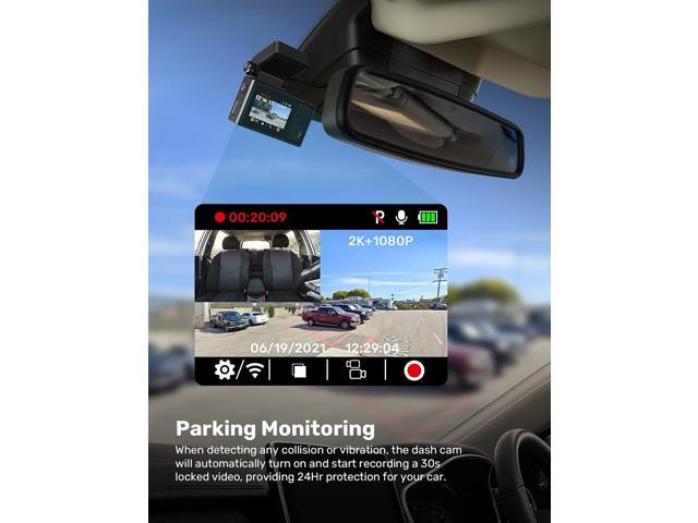 Support APP 2K/1080P Dual Car Camera Driving Recorder Heaboli 2K Dash Cam Front and Inside with Wi-Fi and GPS 24Hr Parking Monitor Super Night Vision with Wide Angle 