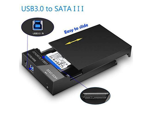 RSHTECH USB C Hard Drive Enclosure Type C to SATA Aluminum External Hard Drive Dock Case for 3.5 inch HDD SSD Support UASP & 12TB Drives RSH-339C 
