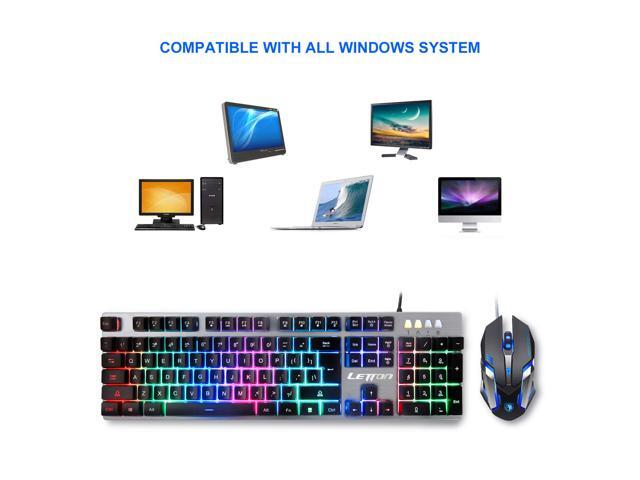 Wireless Mouse Keyboard Standard Layout Keyboard G700 USB RGB Backlight Wired Optical Gaming Mouse and Keyboard Set Black Mouse Cable Length: 1.3m Keyboard Cable Length: 1.35m New Bluetooth