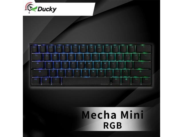 Ducky One2 Mecha Mini-60 Percent Aluminum Nano-coated Metal Edition Mechanical Gaming Keyboard, Cherry MX Switch , RGB Backlit