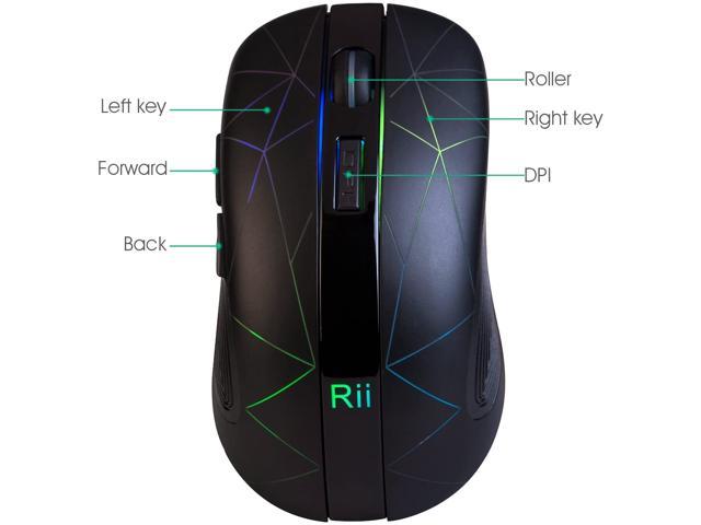 Rii RM200 Wireless Mouse,2.4G Wireless Mouse 5 Buttons Rechargeable ...