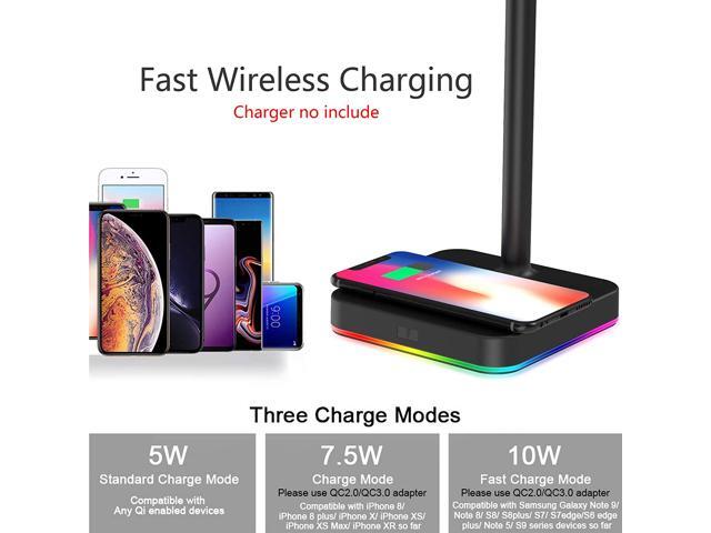 rgb headset stand with wireless charging