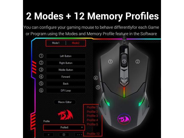 Redragon M601 RGB Gaming Mouse  Backlit Wired Ergonomic 7 