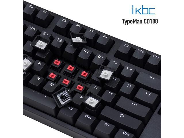 iKBC CD108 v2 Mechanical Keyboard with Cherry MX Blue Switch for Windows  and Mac, Full Size Ergonomic Keyboard with PBT Double Shot Keycaps for  Desktop and Laptop, 108-Key, Black, ANSI/US Gaming Keyboards