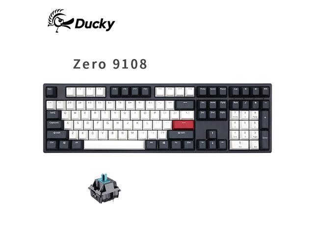 Ducky zero Tuxedo 108 keys wired mechanical keyboard non-backlit model one 2 -Cherry MX Blue