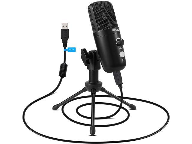 Zoom USB Microphone Recording Computer Desktop Condenser Supercardioid Microphone with Noise Reduction＆Monitoring Windows Podcasting Gaming for Laptop Desktop PC YouTube Compatible MAC OS 