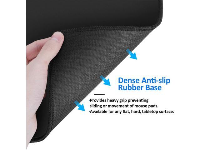 HONGDE 3 Pack Mouse Pad with Stitched Edge Washable Mousepads Bulk with Lycra Cloth Computer Mouse Pad with Non-Slip Rubber Base Mouse Pads for Computers Laptops Mouse 10.2x8.3x0.12inch Black 