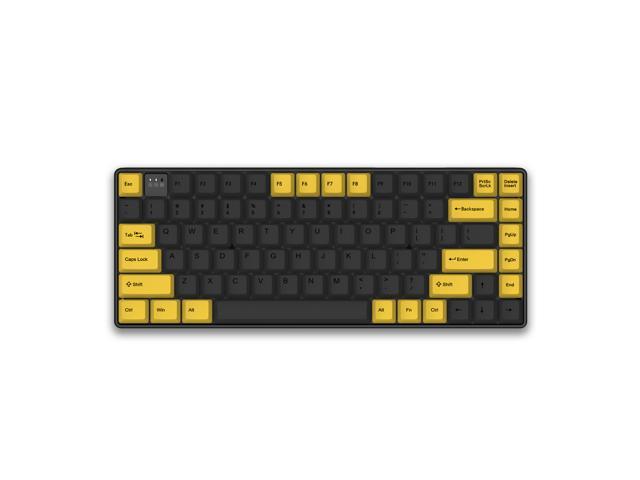 black and yellow mechanical keyboard