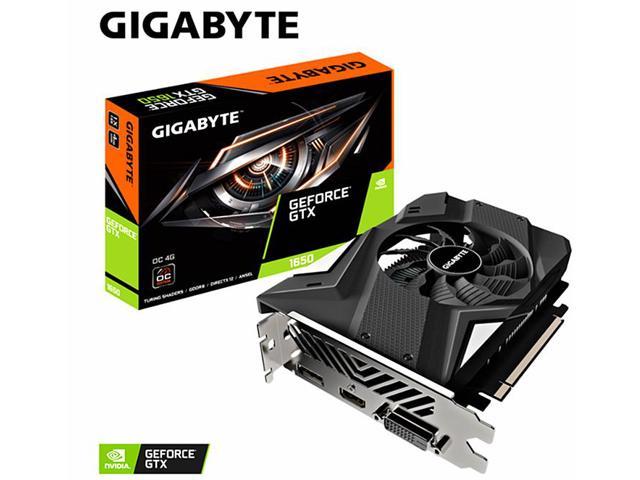 GIGABYTE GeForce GTX 1650 D6 OC 4G Video Card,4GB 128-bit GDDR6,PCI Express 3.0,1×HDMI Interface, 1×DisplayPort Interface, 1×DVI-D Interface
