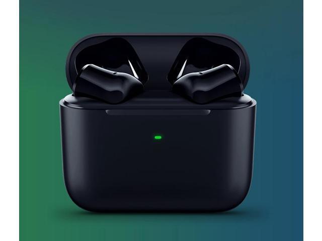 Hammerhead True Wireless X Bluetooth Gaming Earbuds: Green Lighting -60ms Low-Latency- Classic Black