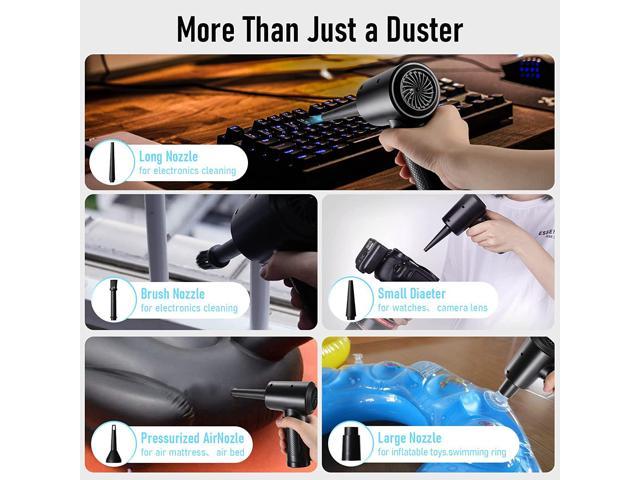 Compressed Air Duster - 3 Gear Speed 55000 RPM 7600mAh 7.2KPA Electric Air  Duster, Replaces Compressed Air Cans, Cordless air Blower Rechargeable for
