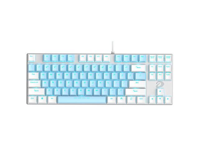 Dareu EK815 USB Wired Blue LED Backlight 87 Keys Mechanical Keyboard ...