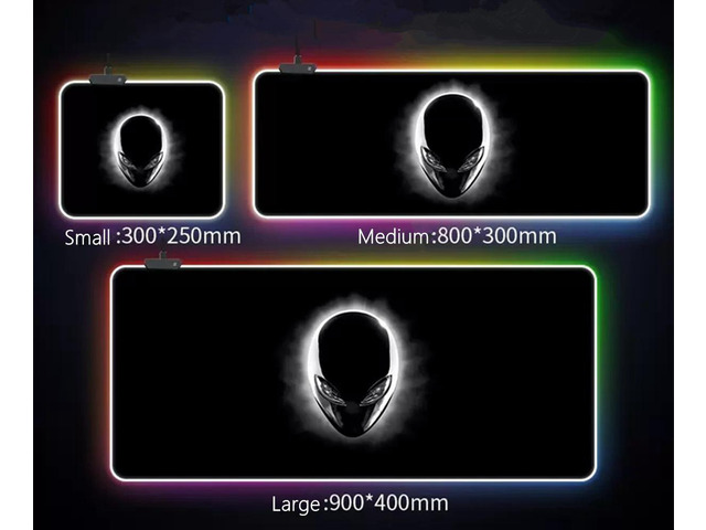 Alienware Gaming Mouse Pad,RGB LED Lighting 7 Colorful Mousepad, 4 ...