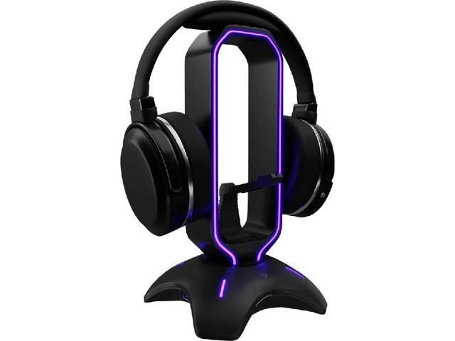 Corn RGB Headset Stand and Gaming Headphone Stand for Desk Display with Mouse Bungee Cord Holder - Gaming Headset Holder with USB 3.0 Hub for Xbox, PS4, PC - Perfect Gaming Accessories Gift