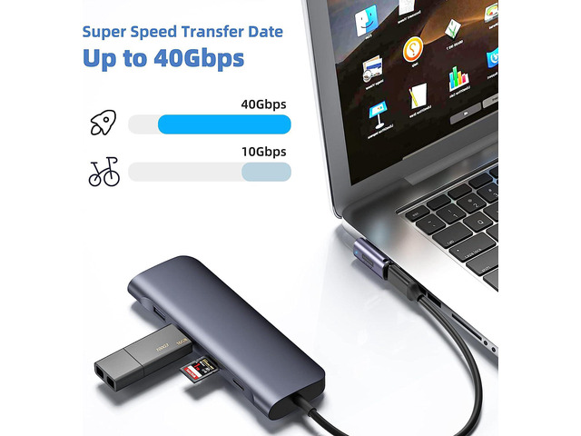 Zalati USB-C 90° Adapter – 40 Gbps, 240W PD, 8K@60Hz – Voor IPad, MacBook, Thunderbolt 4/3 – Met LED-status En Sleutelhanger-oog