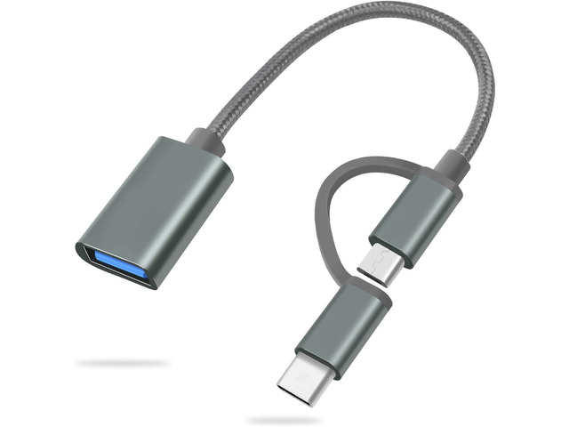 2-in-1 USB C/Micro to USB Adapter, USB C to USB 3.0, USB to Android OTG ...