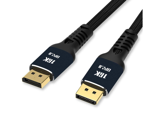 16K DisplayPort to DisplayPort 2.0 Cable 6.6ft, Ultra HD 16K@60Hz, 10K ...