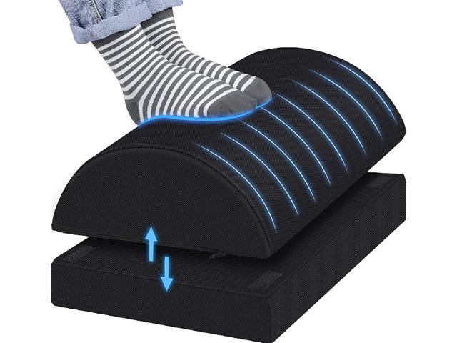 Foot Rest for Under Desk at Work-Versatile Foot Stool with Washable  Cover-Comfortable Footrest with 2 Adjustable Heights for Car,Home and Office  to Relieve Back,Lumbar,Knee Pain-Black 