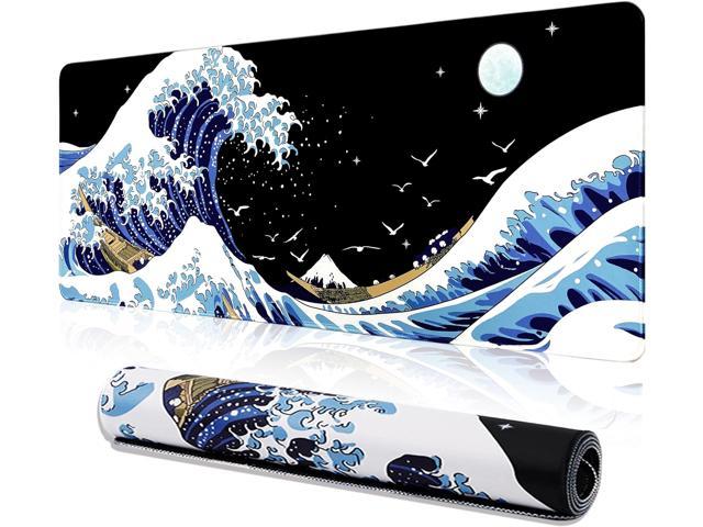 Gaming Laptop Mouse Pad,Sea Wave Big Mice Pads PC Keyboard and Non-Slip ...