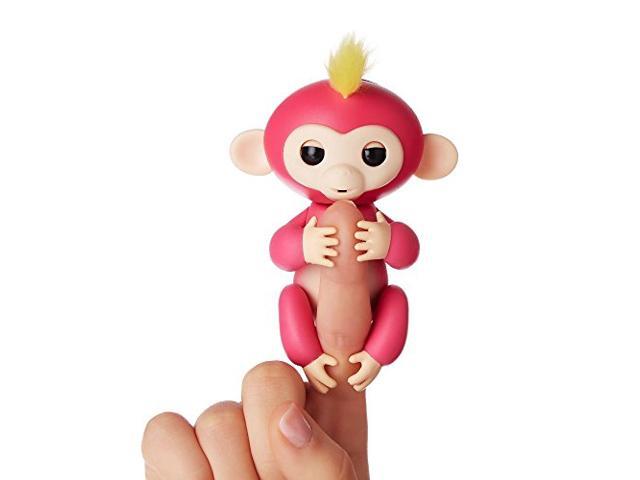 Fingerlings - Interactive Baby Monkey - Bella (Pink with Yellow Hair) By WowWee