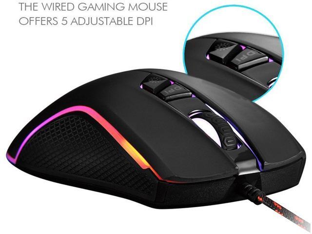 RENKUNDE Professional G41 2.4GHz 1600dpi Optical Wired Gaming Game Mouse with USB 6 Buttons Gaming Mouse Computer Mice for PC Laptop Mouse Color : White