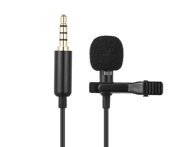 CORN 1.45m Mini Portable Microphone Condenser Clip-on Lapel Lavalier Mic Wired Mikrofo/Microfon for Phone DSLR Camera Laptop