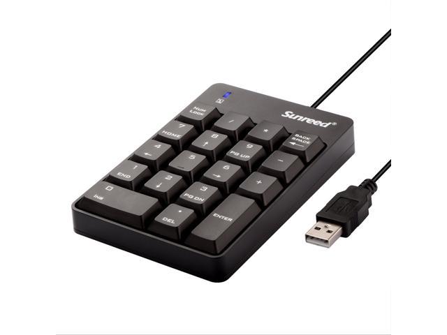 Sunreed USB Numeric Keypad, Portable Slim Mini Number Pad for Desktop Computer PC, Full Size 18 Key Black Keyboards - Newegg.com