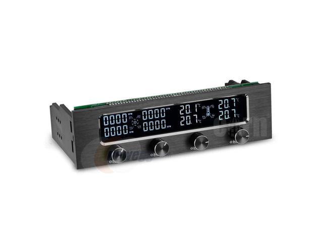 CORN STW-6041 PC 5.25 Inch Drive Bay Full Aluminum 4 Channel PWM Fan Controller with LCD Controller Panels - Newegg.com