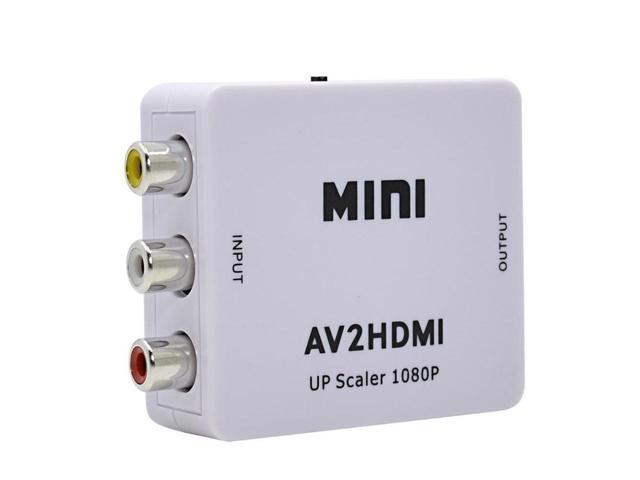 Iedereen Een evenement doorgaan RCA AV to HDMI Converter Adapter Mini Composite CVBS to HDMI AV2HDMI  Converter in Retail Package 1080P - Newegg.com