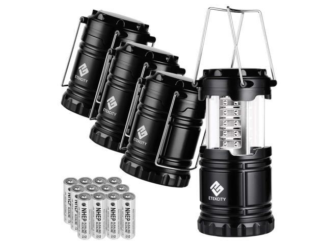 Hurricane Survival Kit for Emergency 2 Pack Portable LED Camping Lantern Flashlights with 6 AA Batteries Outage