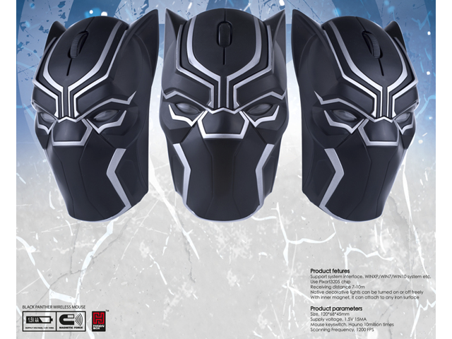cascade holte klein MARVEL CIVIL WAR BLACK PANTHER 2.4GHz 2000DPI Wireless Optical Mouse for PC  and Laptop - Newegg.com