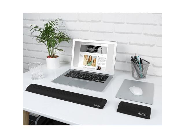 Aelfox Memory Foam Keyboard Wrist Rest&Mouse Pad Wrist Support Laptop Gaming Keyboard Desktop Computer Home Office Ergonomic Design for Office Gray 