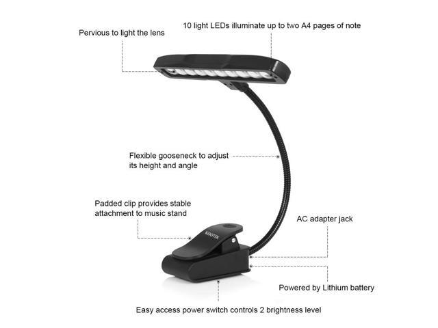 kootek clip on music stand light