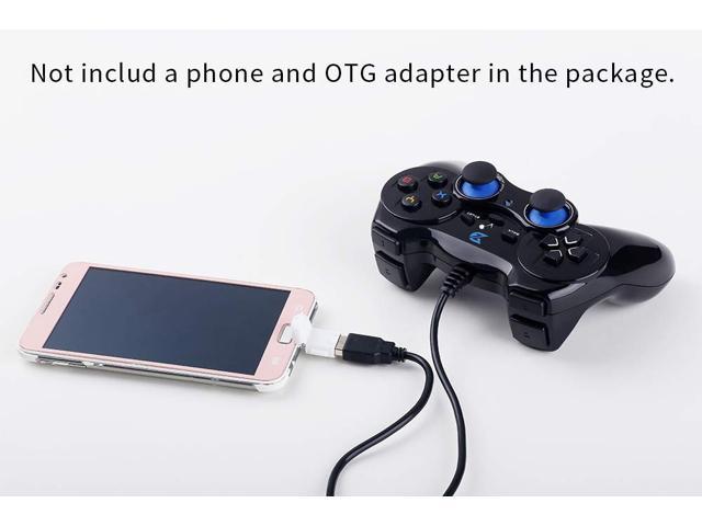 Fathers Day Gift OUTWIT Wired USB Game Controller Joystick for PC Plug and Play Gamepad with Dual-Vibration Turbo and Trigger Buttons for Windows/Steam/Android/ PS3/ TV Box Wired Gaming Controller 