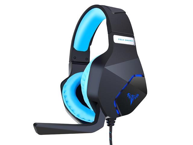 Anivia A9 Gaming Headset Stereo PC Computer Headphones with Microphone,Over Ear Noise Canceling 3.5mm Jack for PS4 New Xbox One Mac Gamer,Black//Blue
