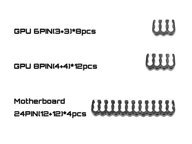 24 Pieces Set = 24-pin x 4,8Pn x 12,6-pin x 8 Cable Comb for 3 mm Cable 