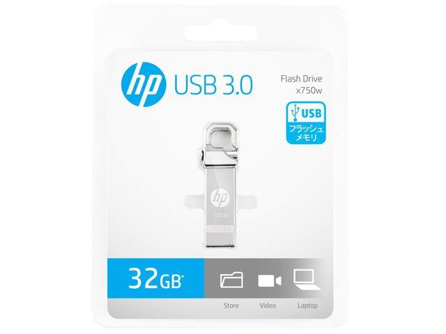HP x750w 32GB 32G USB 3.0 Flash Drive Storage Hook Clip Lock Carabiner Metal 